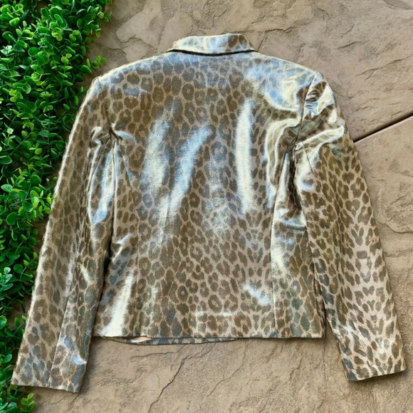 Giancarlo Ferrari Leopard Print Blazer Jacket - Picture 2 of 16